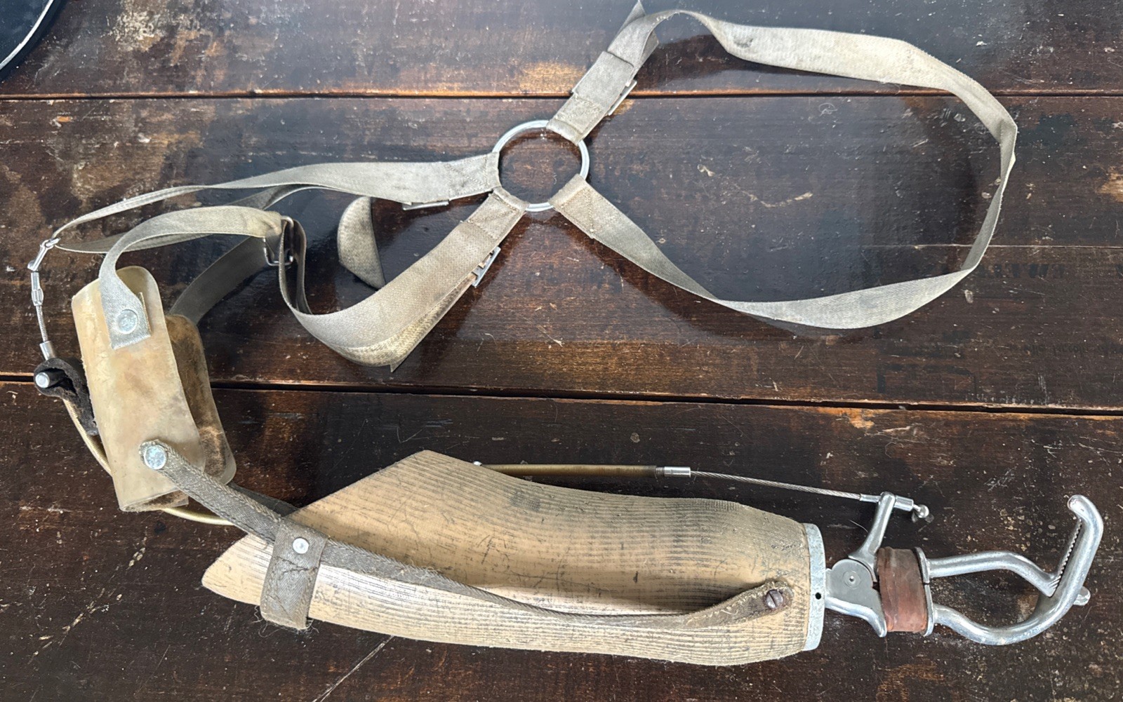 Vintage Prosthetic Adult Arm Body Powered Dorrance 7 Hook Medical Display Prop
