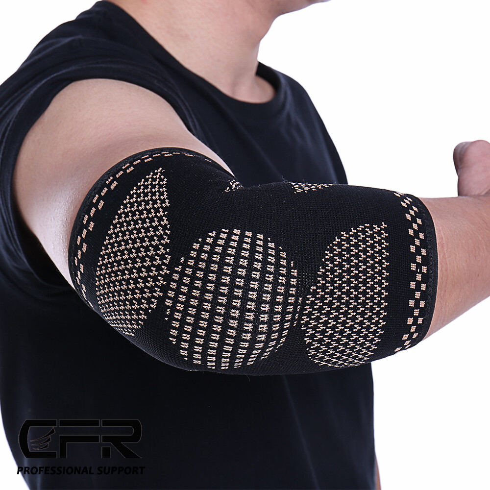 Elbow Support Brace Compression Arm Sleeves Copper Arthritis Joint Pain Relief
