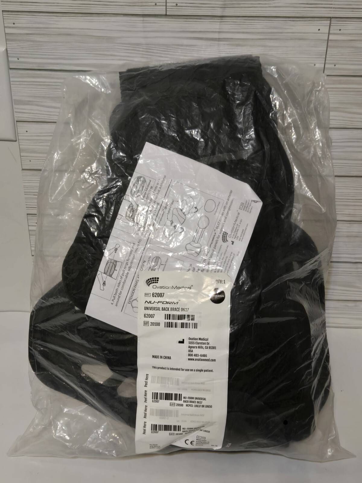 Ovation Medical Nu-Form Universal Back Brace 0637 Size S/M Excellent