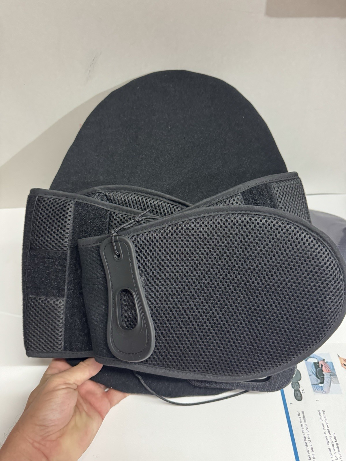 ISO Preferred Lumbar Back Brace VI ISO-BA206 Black Patient Care Posterior Panel
