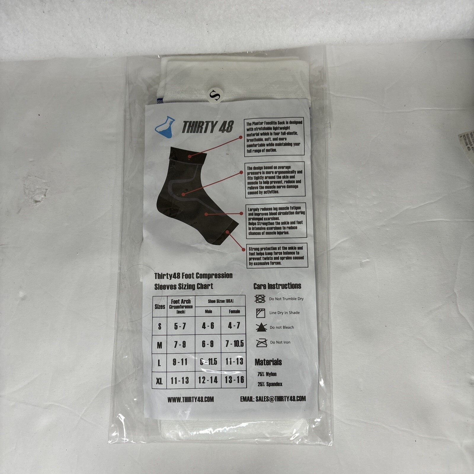 Thirty48 Foot Compression Sleeves Size Small NWT