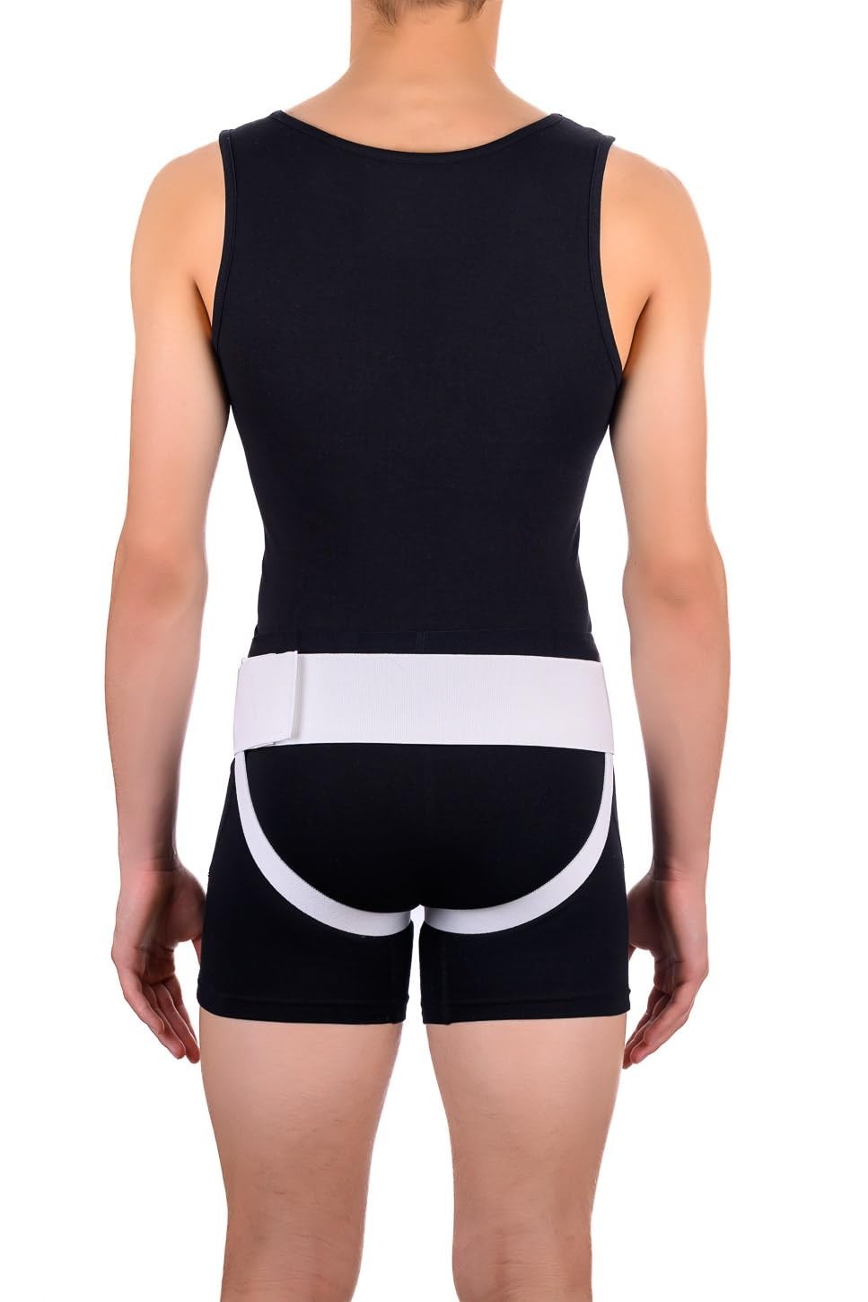 FlexaMed Double Inguinal Hernia Truss Belt with Support Pads, White, XL