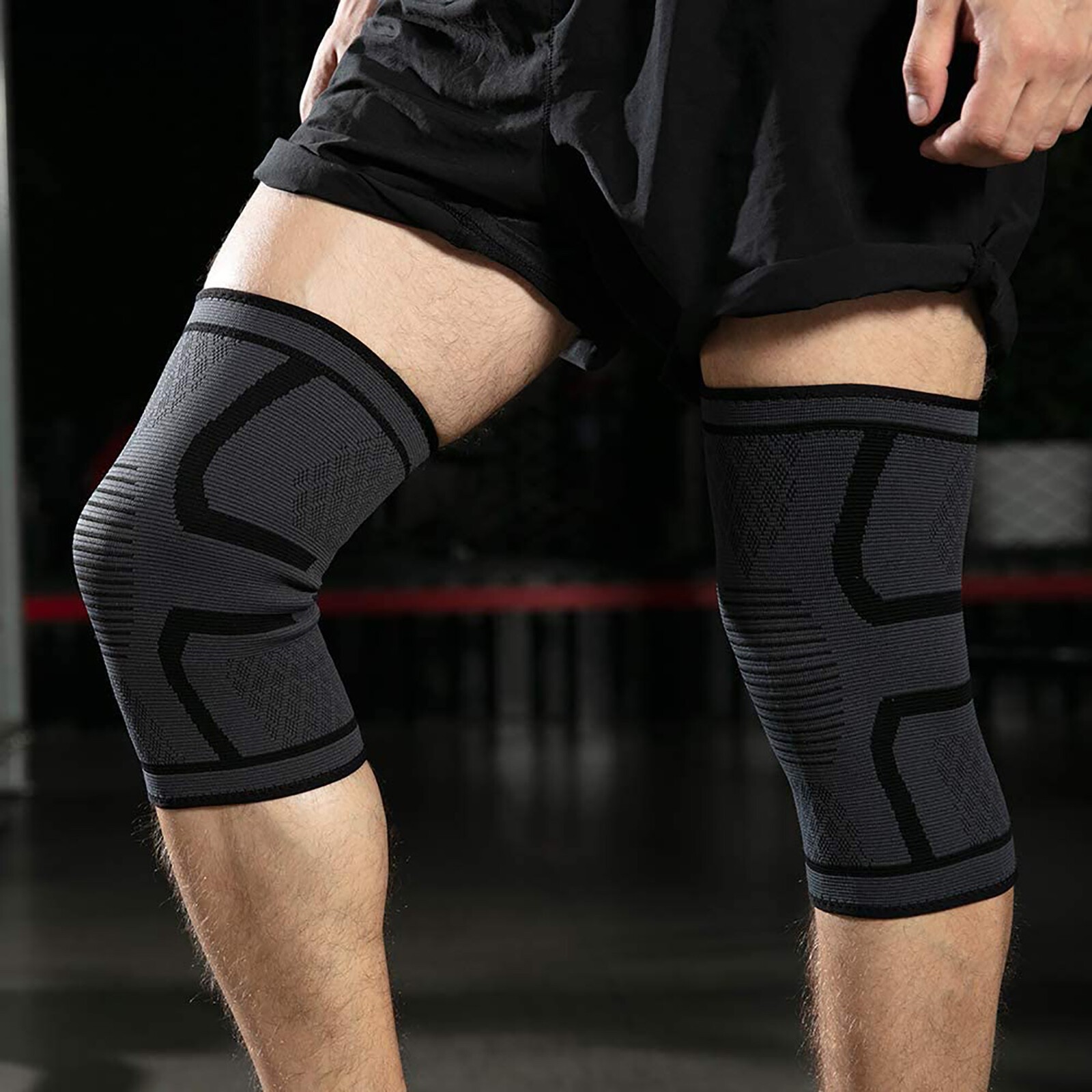 Knee Sleeve Compression Brace Support For Sport Gym Joint Pain Arthritis Relief