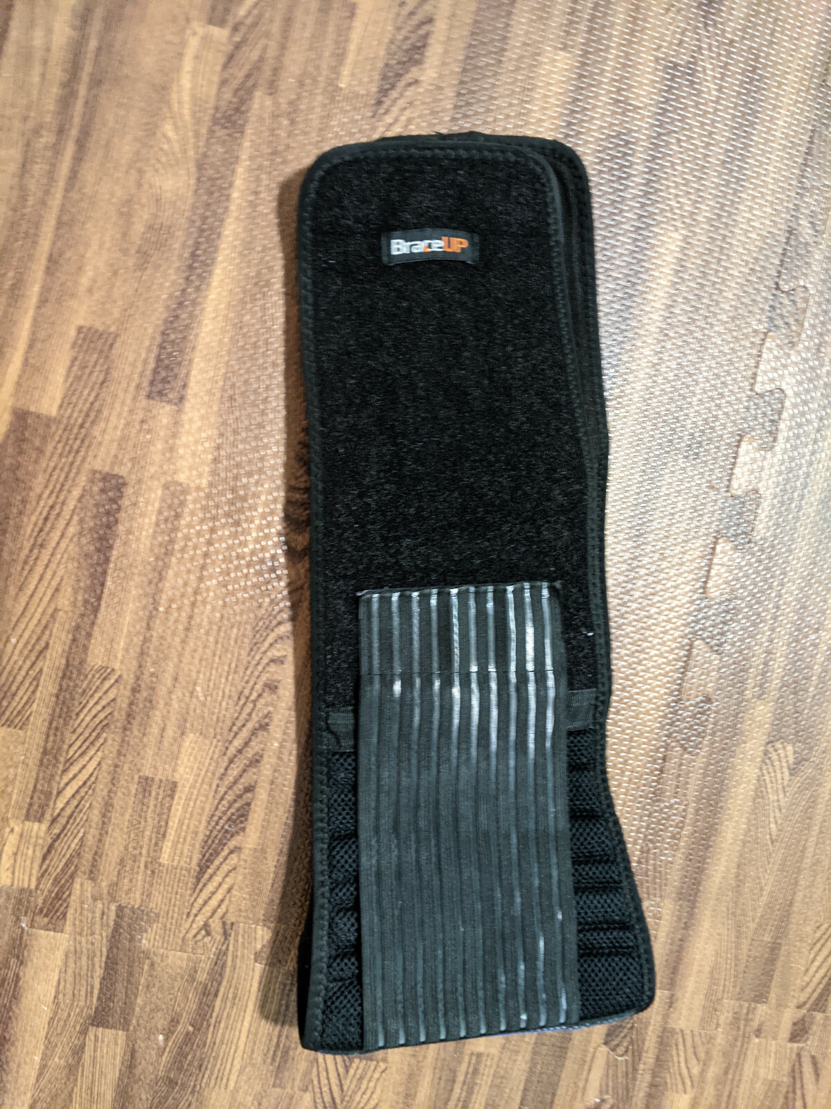 B601 BraceUP Lumbar Back Support Brace Belt Black Size S / M