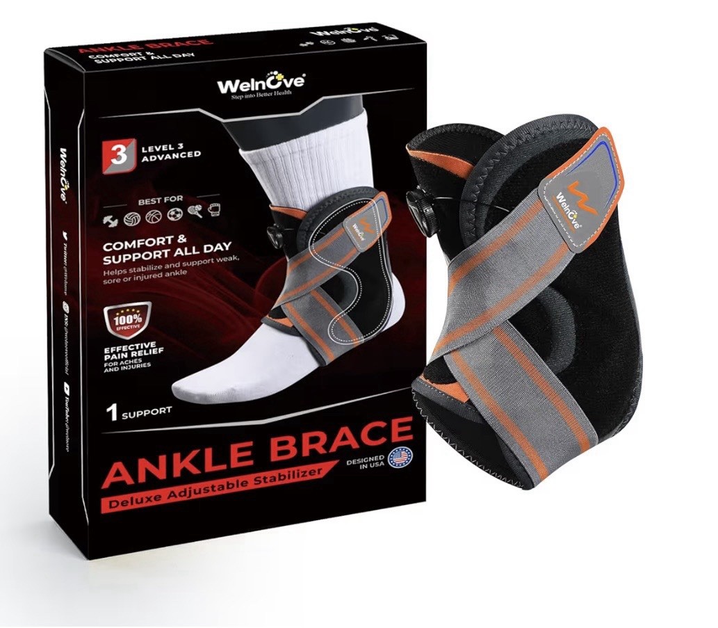 Welnove Ankle Brace Size Small S Deluxe Adjustable Stabilizer Support New Sealed