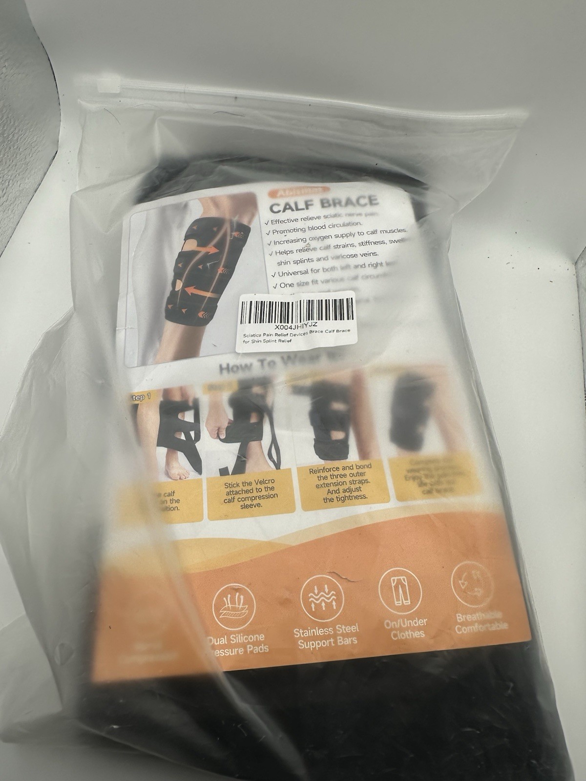 Calf Brace Compression Wrap w/ Support Bars – Shin Splint & Calf Support