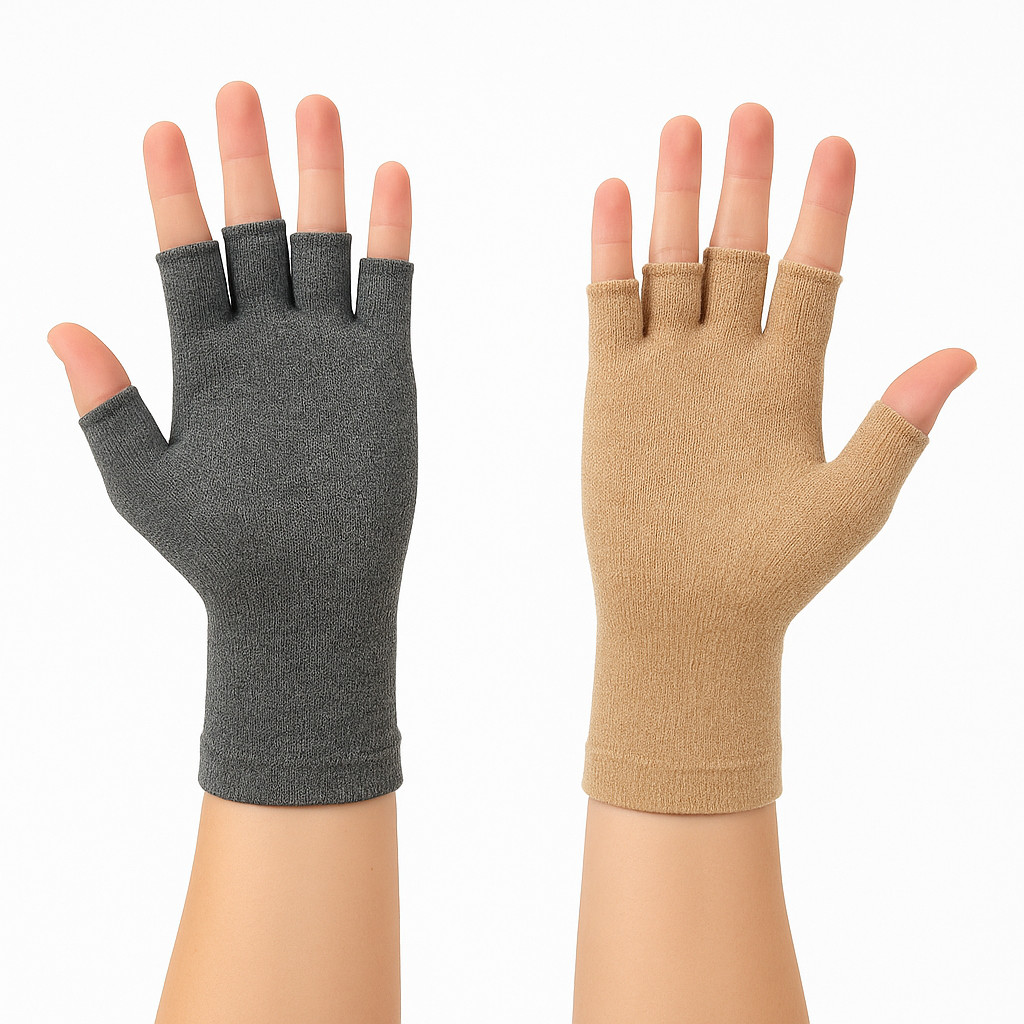 Compressione Guanti Sollievo Dal Dolore Artrite Supporto senza Dita Anti Mano