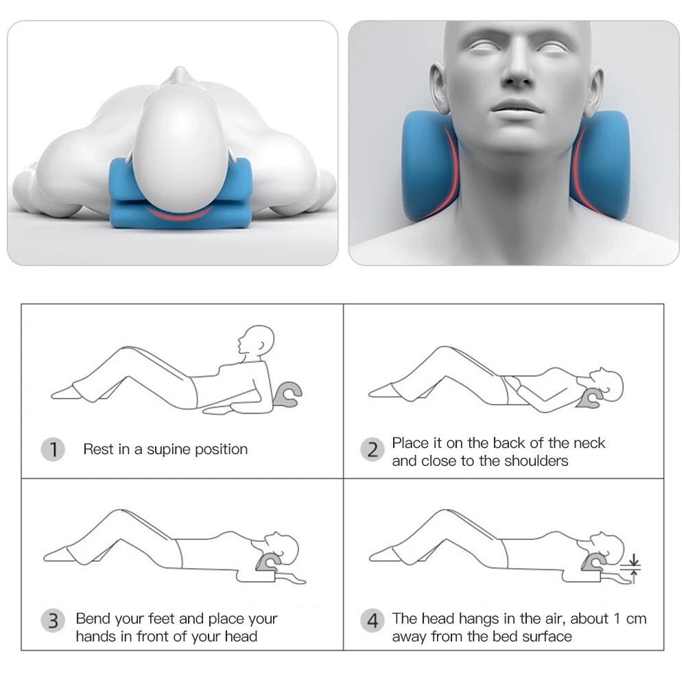 Massage Pillow Neck Shoulder Relaxer Cervical for Pain Relief Cervical Spine