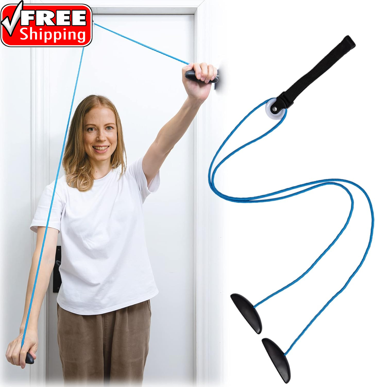 Shoulder Pulley over the Door Physical Therapy System, Exercise Pulley, Alleviat