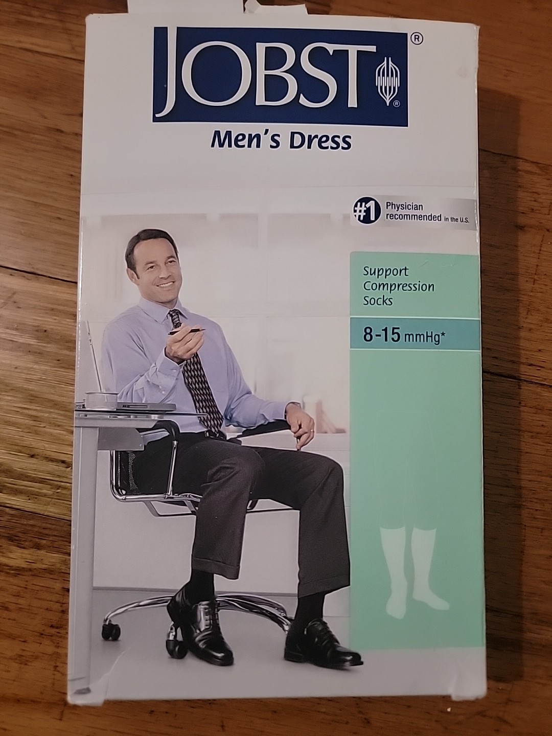 Jobst Men’s Dress Support Compression Socks 8-15 mmhg – [Large Black Knee High]