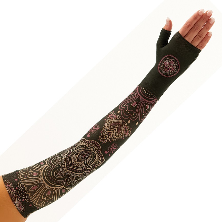 BLACK FANFARE Dreamsleeve Compression Sleeve by JUZO, Gauntlet Option, ANY SIZE