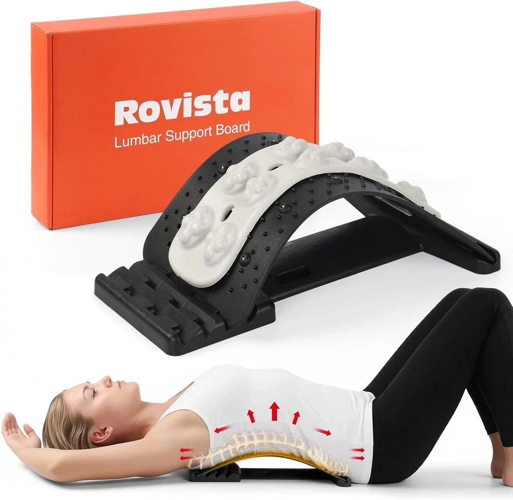 Back Stretcher for Lower Back Pain Relief – 4-Level Adjustable Lumbar Support…
