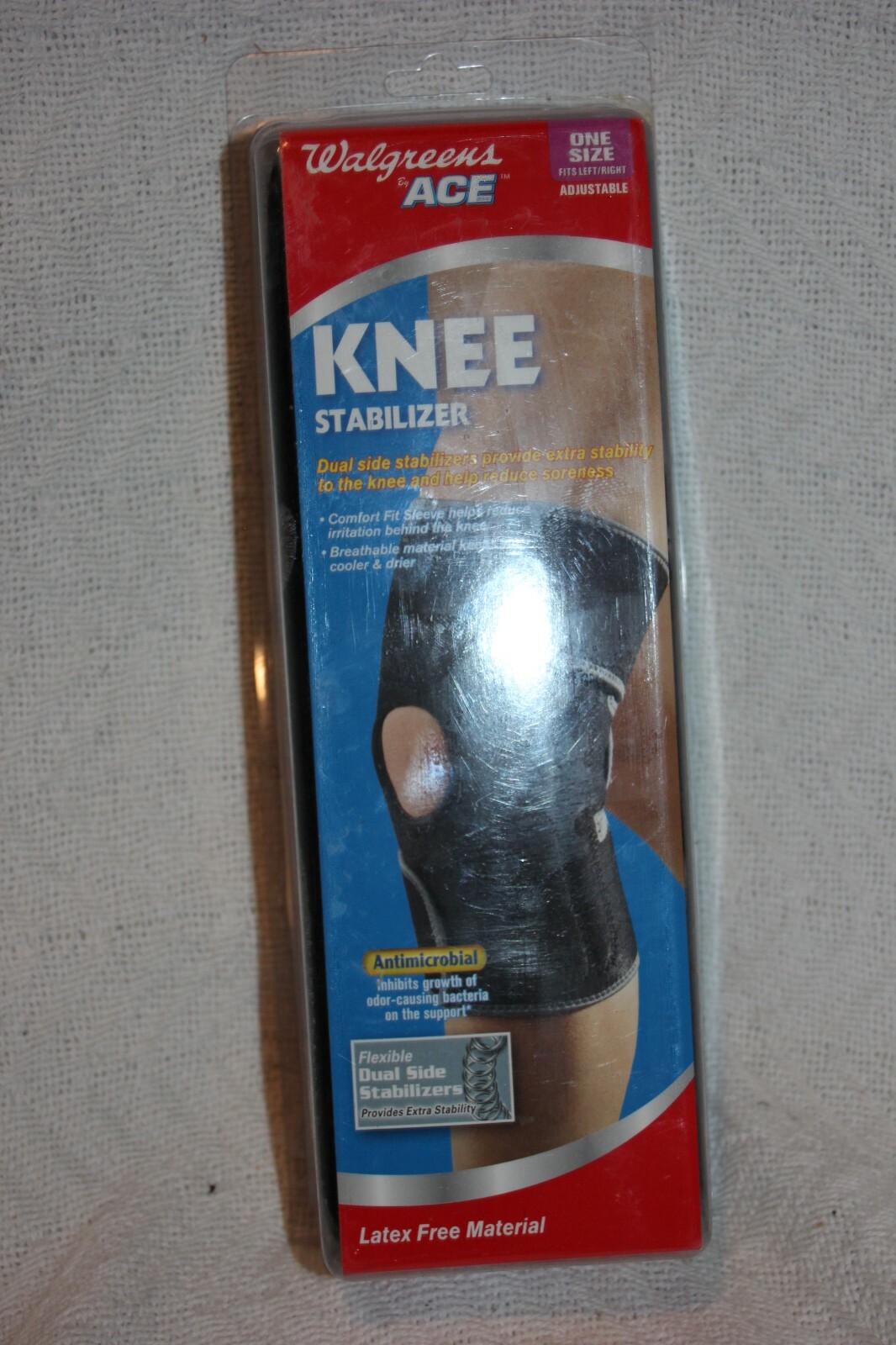 Walgreens Ace Knee Stabilizer One Size Adjustable Item No 470233 Fits up to 22″