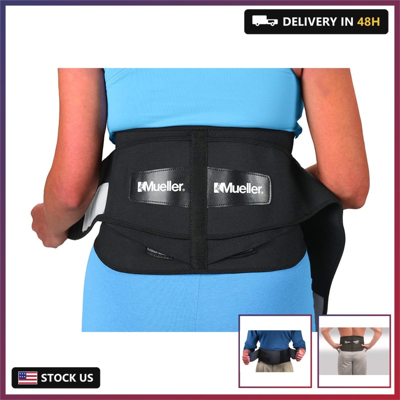 MUELLER Sports Medicine Lumbar Back Brace with Removable Pad, Ideal for Upper an