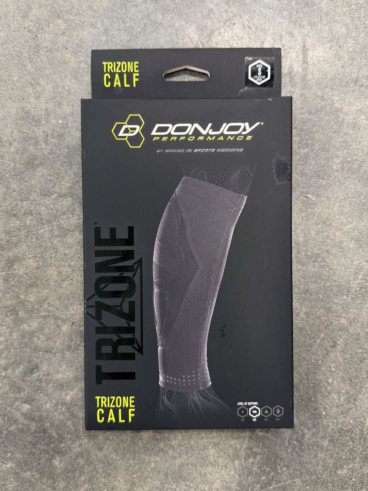 DJO DonJoy TRIZONE Calf Sleeve – Ambidextrous – Black – Small