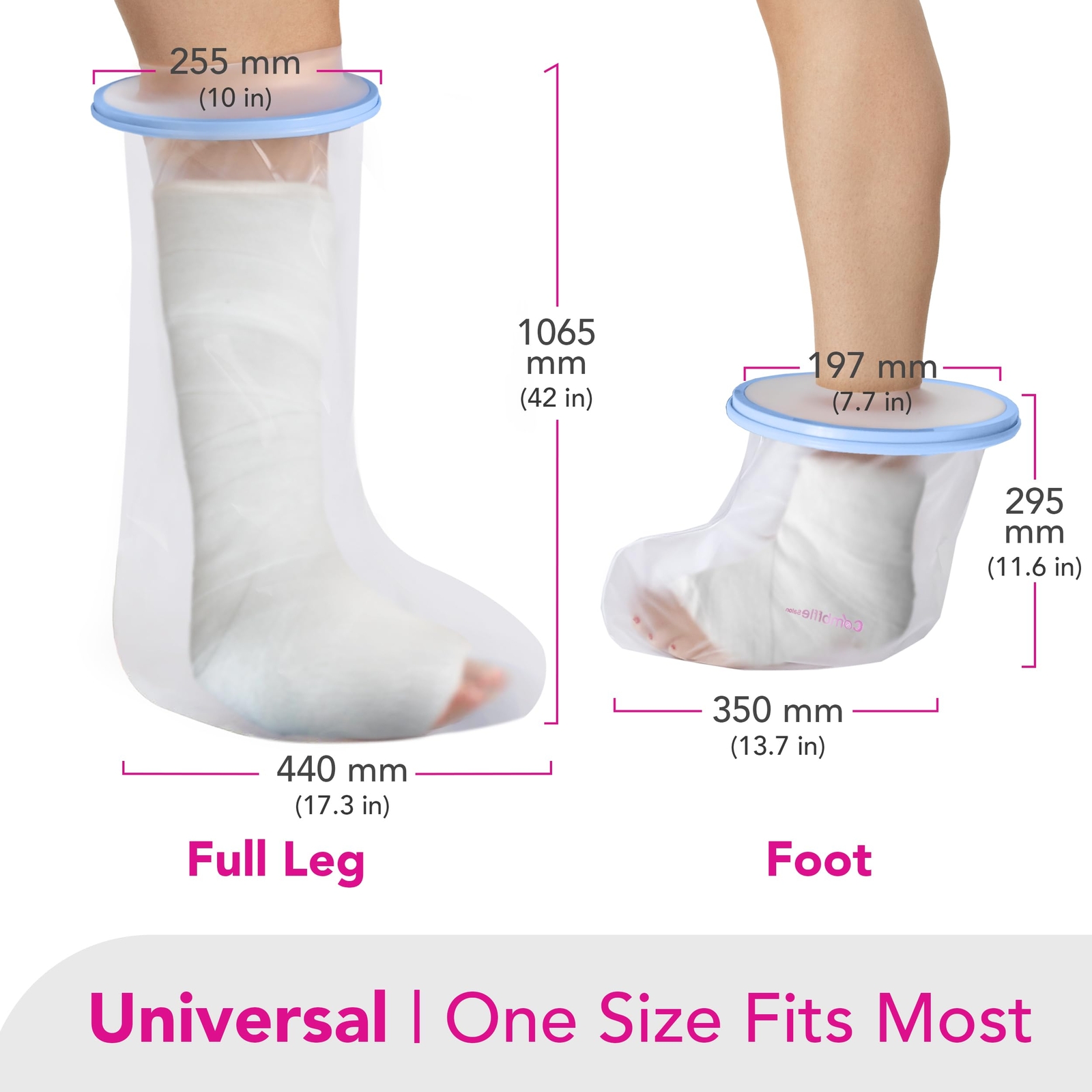Universal Fit Cast Cover Kit for Shower Full Leg Arm Waterproof Reusable 4 Pack