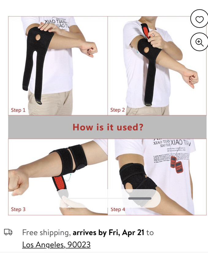 Elbow Brace, Adjustable Elbow Support with Dual-Spring Stabilizer, Elbow…