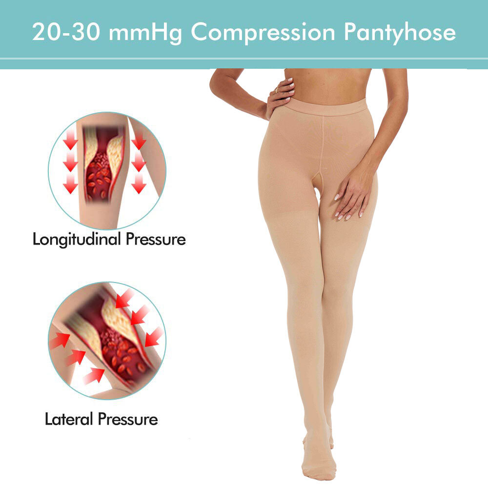 20-30 mmHg Medical Compression Pantyhose Support Hose Varicose Veins Stockings