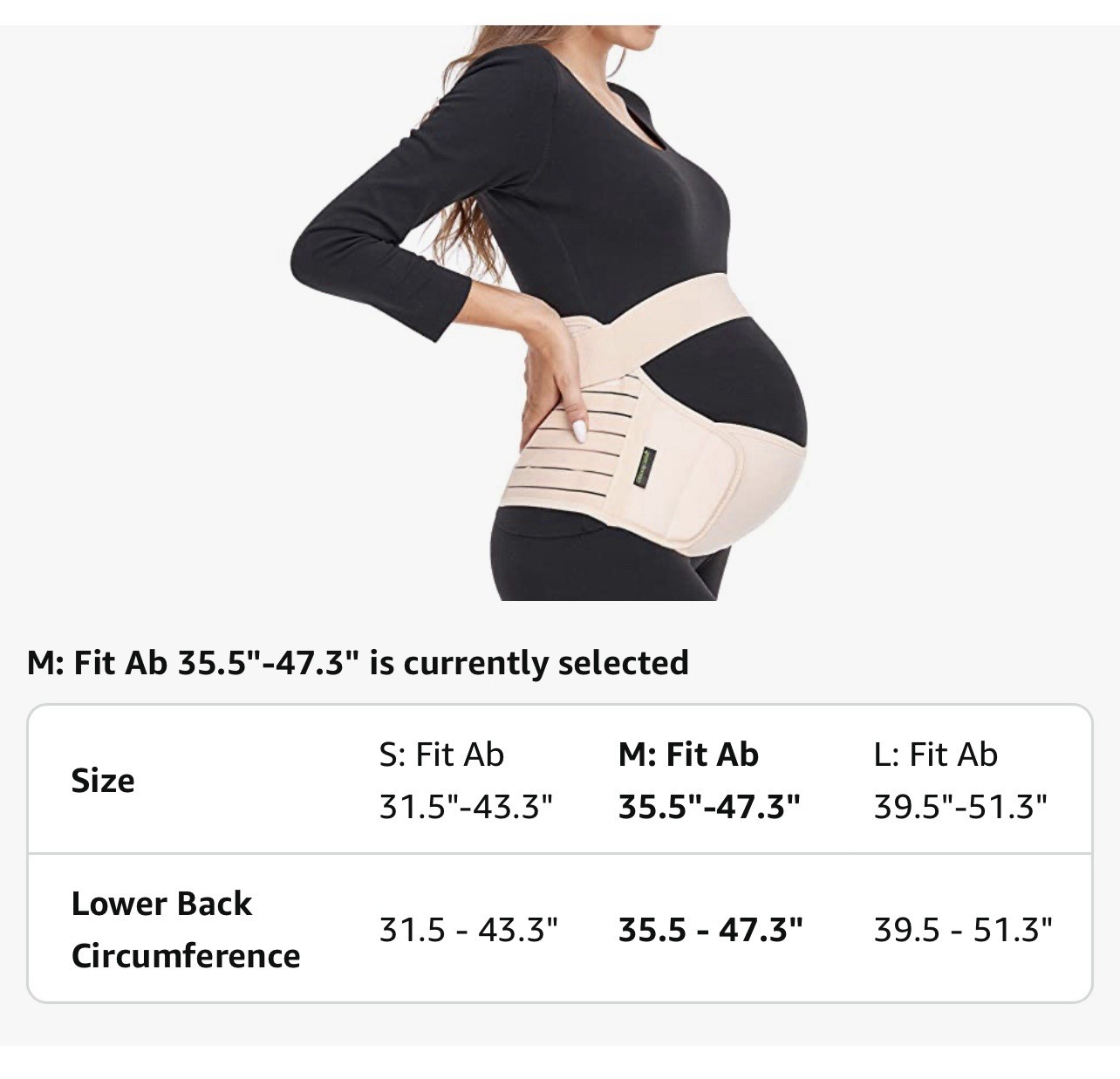 ChongErfei Maternity Support Belt Adjustable Beige