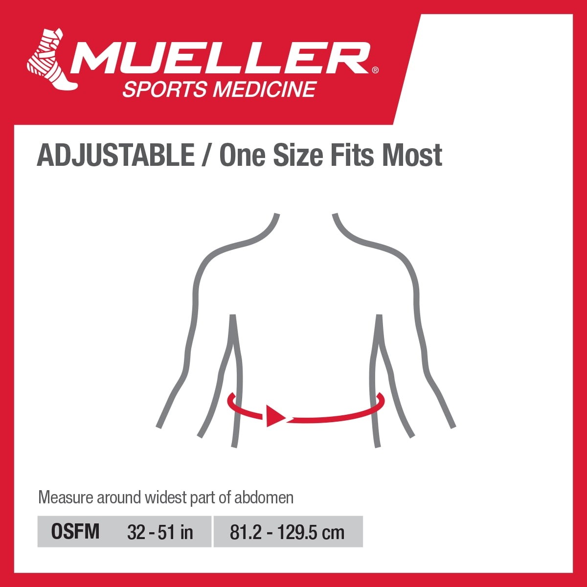 Mueller Green Adjustable Back and Abdominal Support, Black, One Size Fits Most