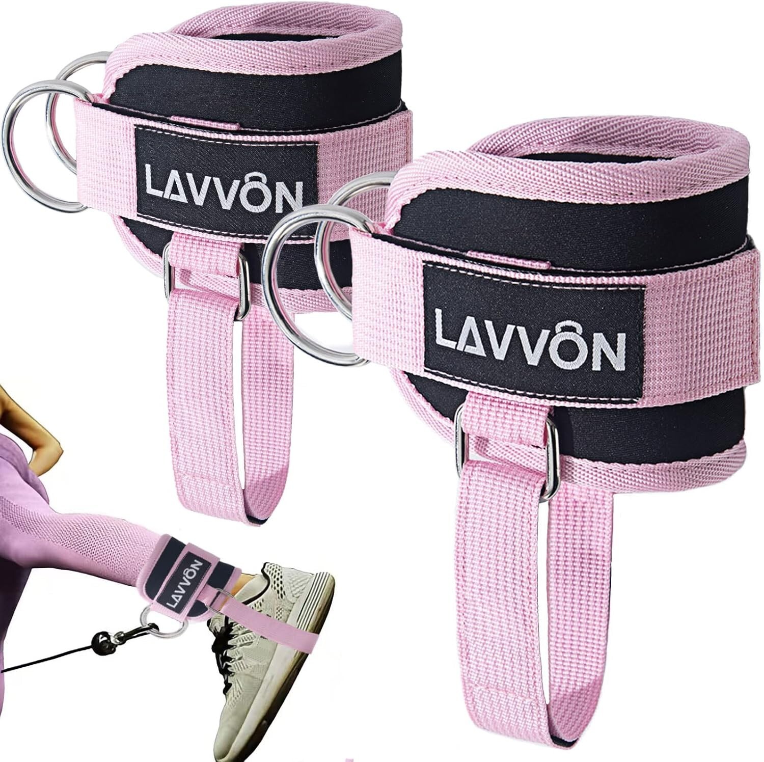 Ankle Straps for Cable Machines Kickbacks – Adjustable Comfort Ankle Cable At…