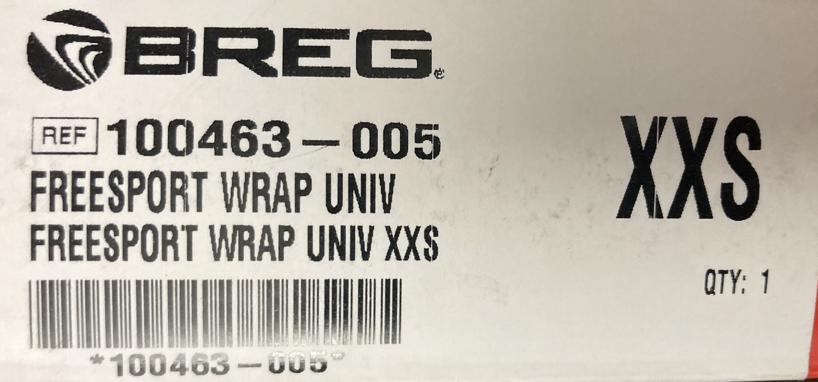 Breg FreeSport Wrap Knee Brace Patella Support XXS 100463-005