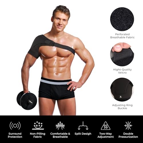 Size Small Medium Adjustable Shoulder Brace for Men Women, Small/Medium