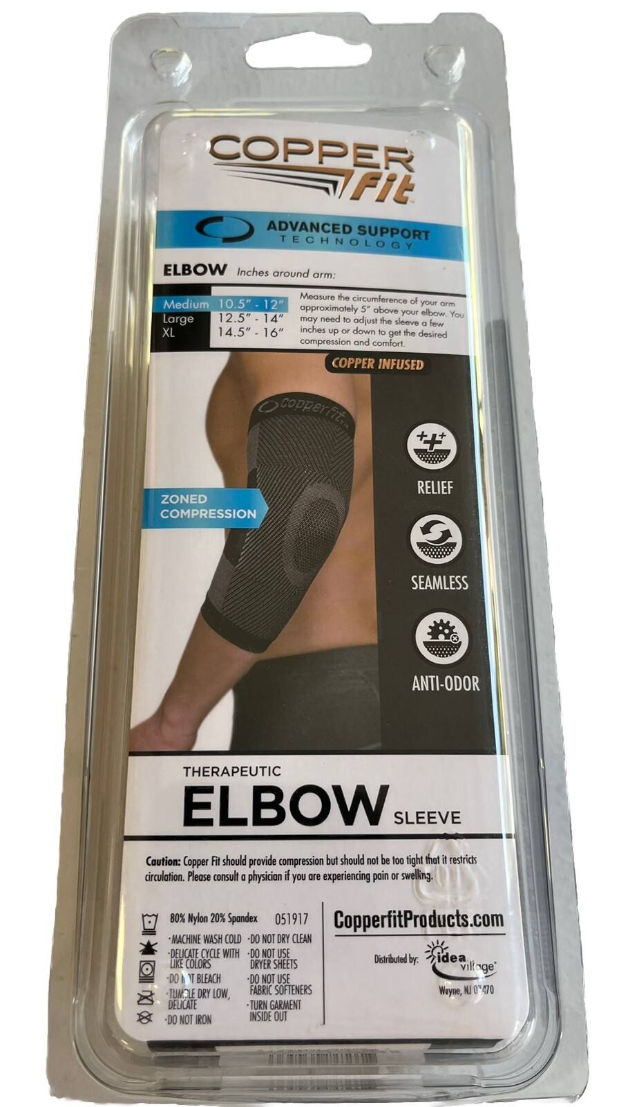 Copper Fit Freedom Compression Elbow Sleeve – Medium – New In Box