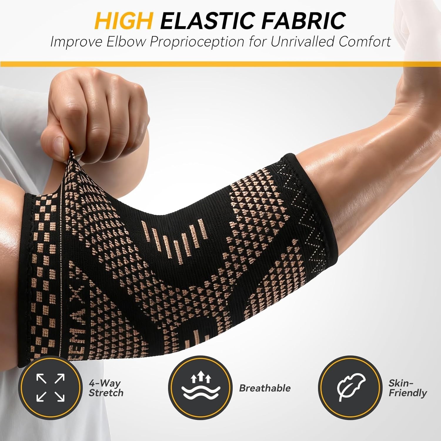 2PCS Coderas Gym Para El Dolor Levantar Pesas Deportivas Large Compresion NEW