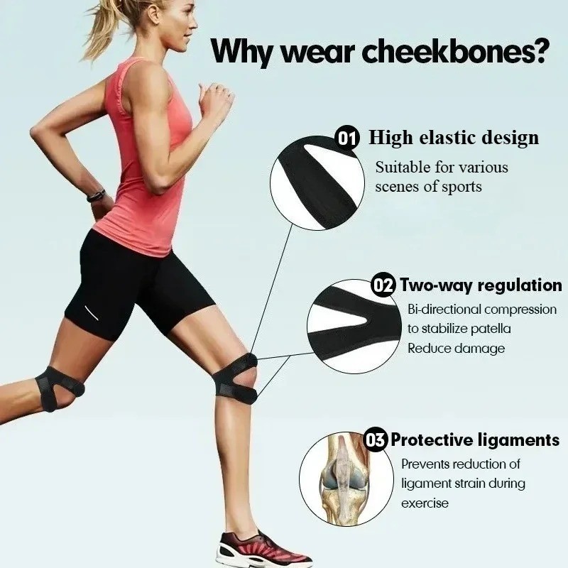 Adjustable Knee Support Double Strap Stabilizer Patella Tendon Arthritis Brace