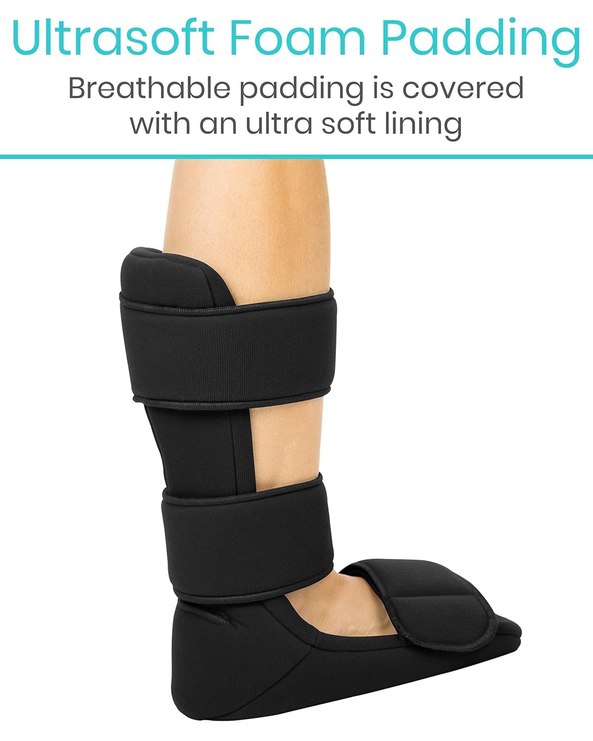 Vive Plantar Fasciitis Night Splint Plus Trigger Point Stretch Wedges – Soft Leg