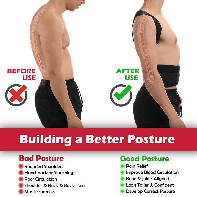 hombros caidos Corrector de postura soporte para la espalda encorvada y