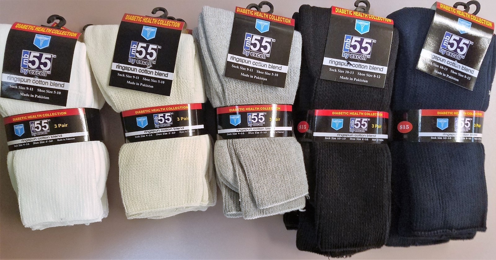 3 Pairs Diabetic Socks Supports Special Ultra Dry Comfort Edema Neuropathy Pack