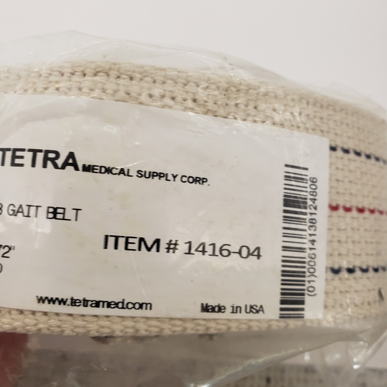 TETRA MEDICAL SUPPLY, HEAVY WEB GAIT BELTW/BUCKLESIZE: 2″ x 72″, 1416-04