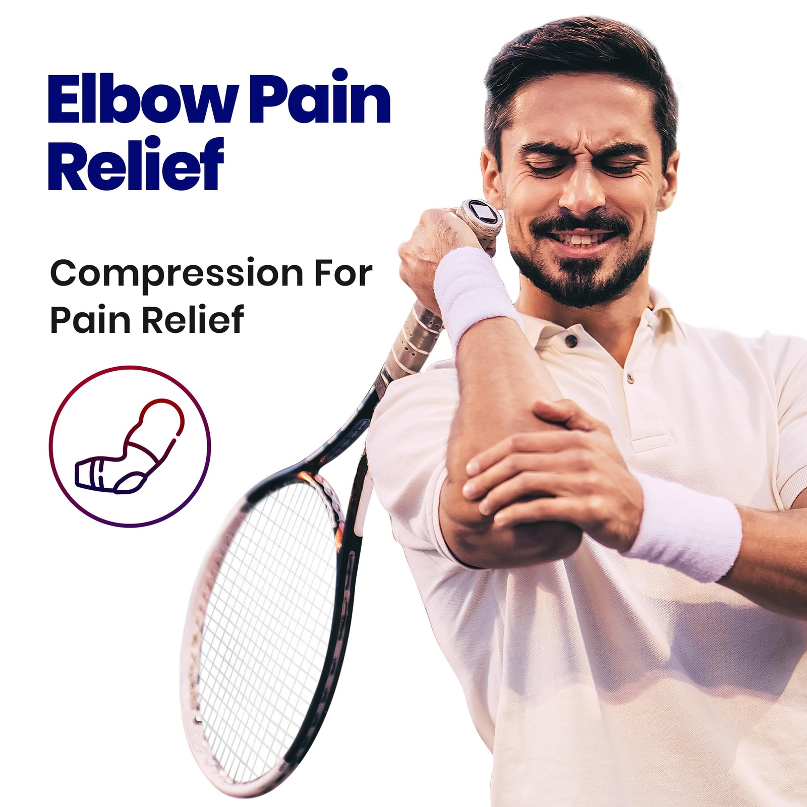 Elbow Pad Bursitis Elbow Brace | Padded Elbow Compression Sleeve for Bursitis…