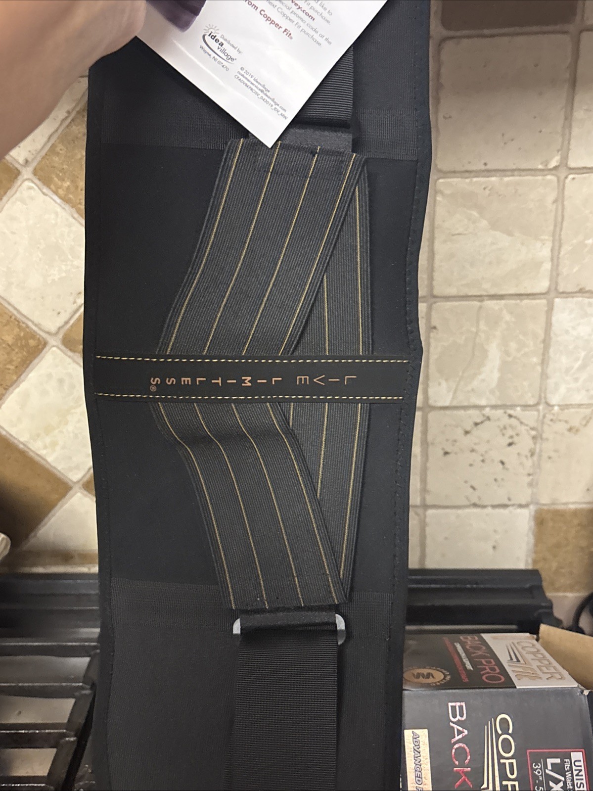 Copper Fit Black Back Pro Compression & Support With Adjustable Straps L / XL