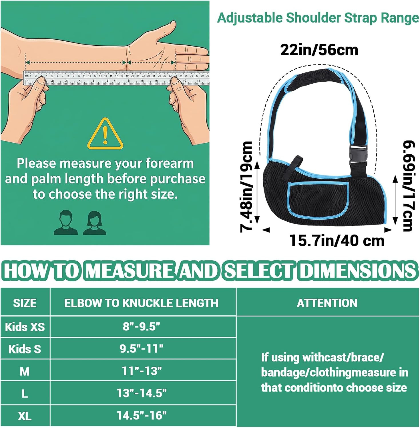 Arm Sling Shoulder Immobilizer, Adjustable Rotator Cuff Support Brace, Should…