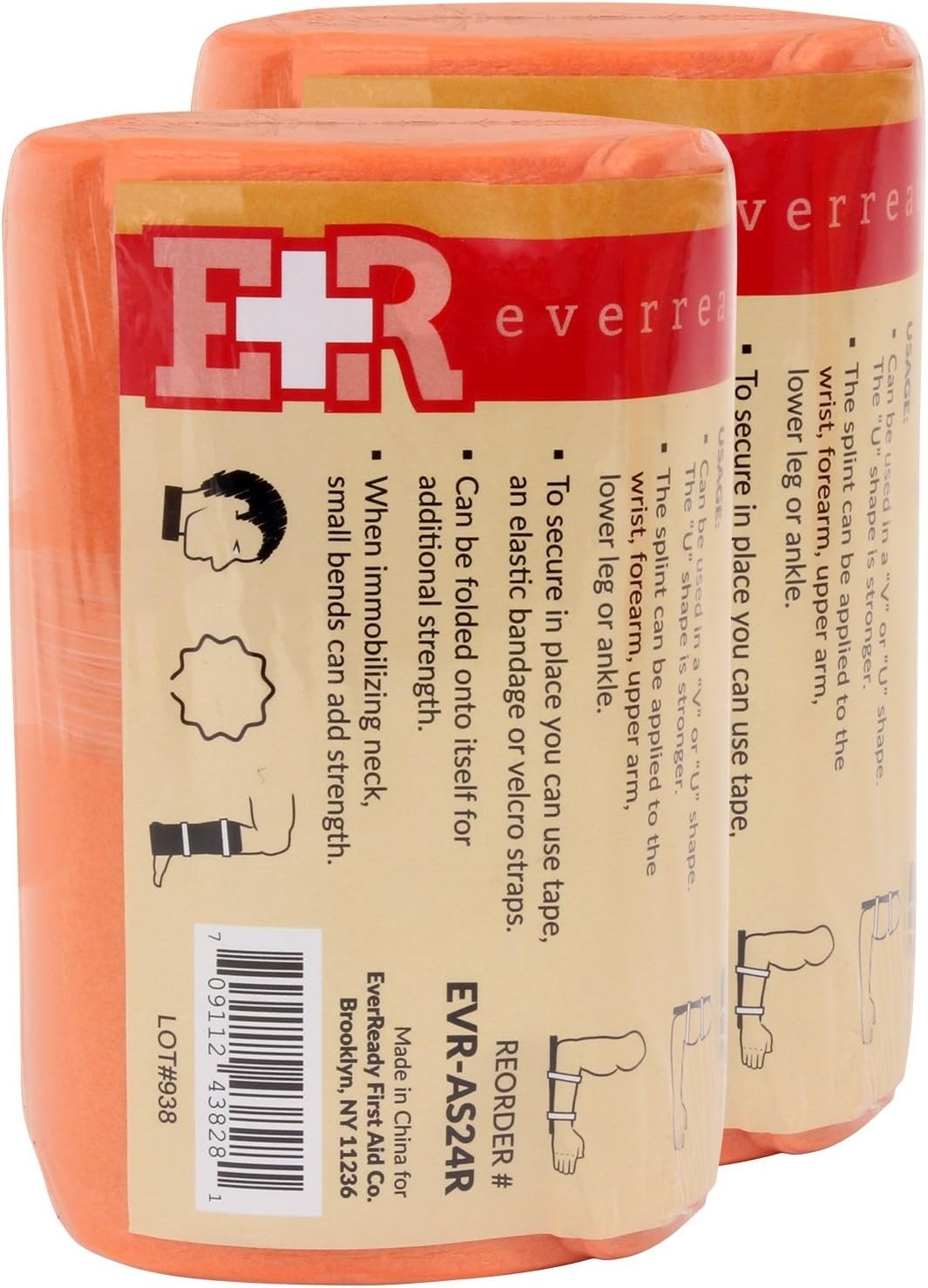 Versatile 24 Inch Lightweight Aluminum Splint – Reusable & Easy to Shape, 2 Pack