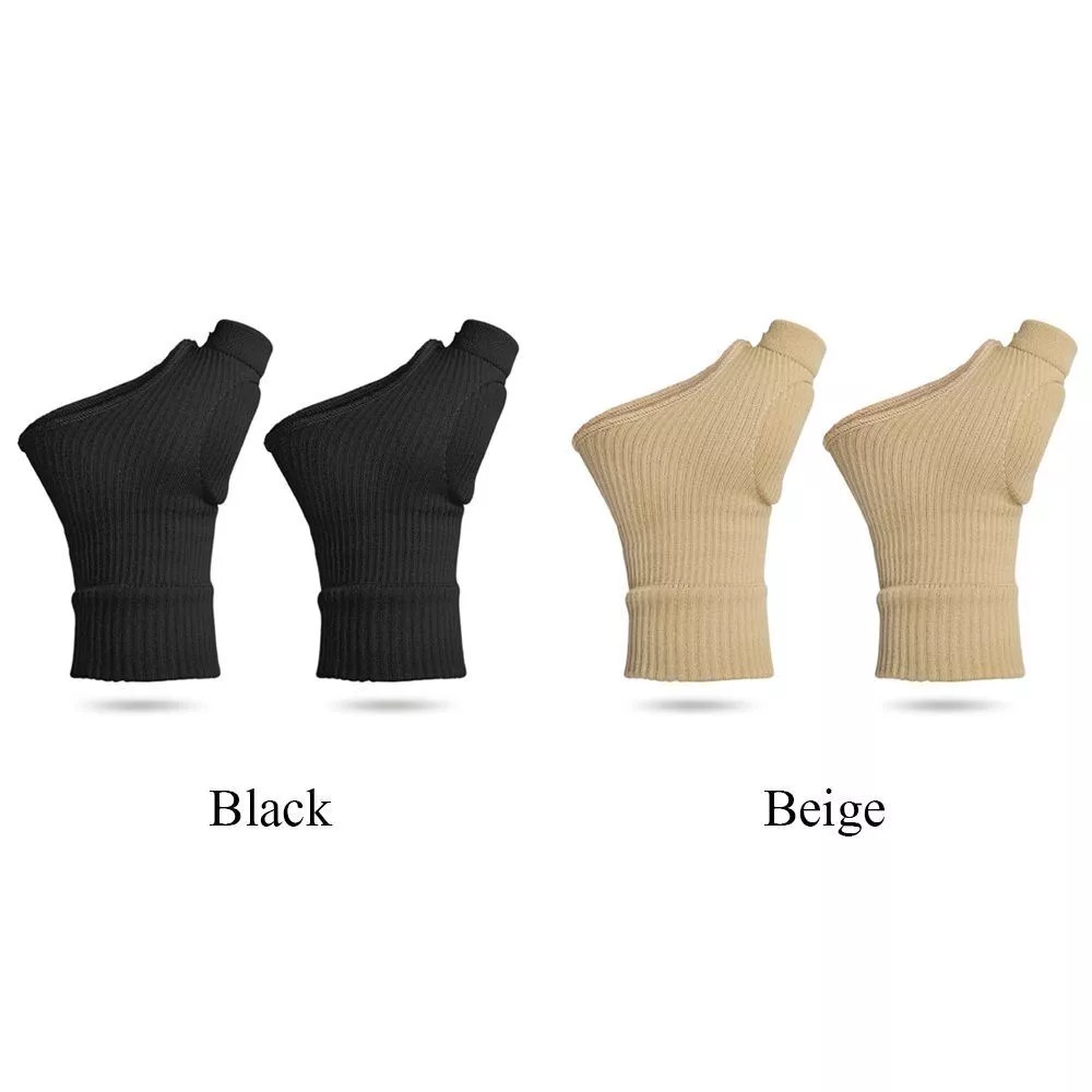 2PAIR Thumb Wrist Rest Compression Sleeve Adult Elastic Thumb Splint Glove Liner
