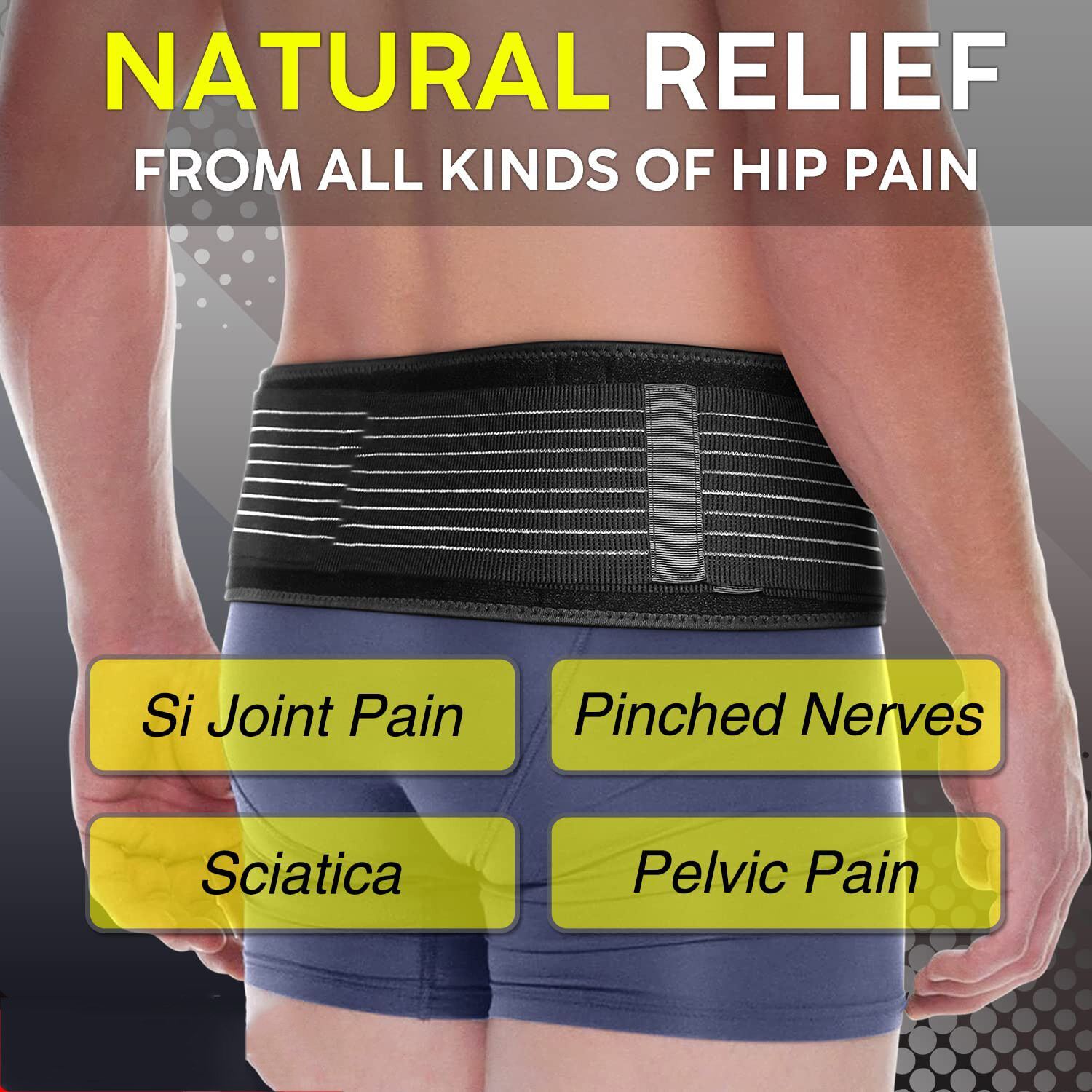 Function Belt Lower Back Support Sacroiliac SI Hip Belt Waist Pelvic Pain Relief