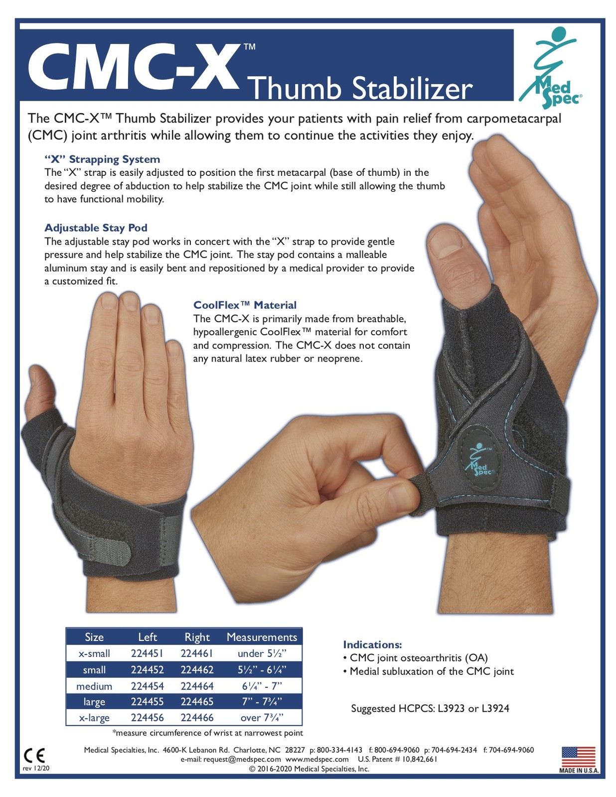 CMC-X ™ Thumb Stabilizer