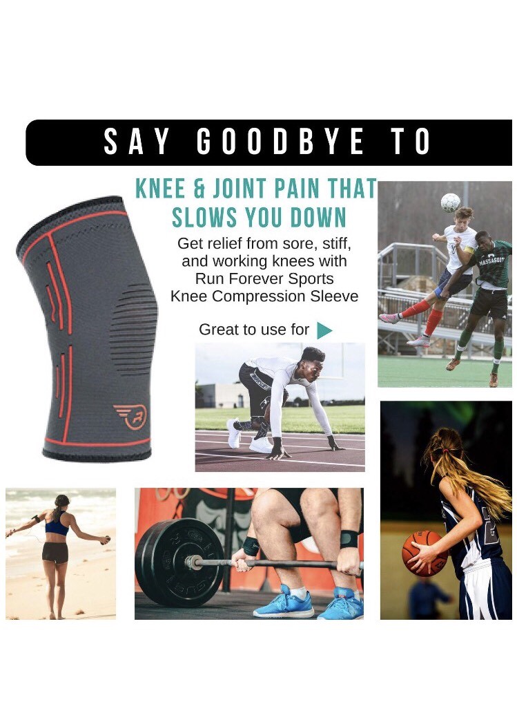 L Knee Compression Sleeve-Single Wrap Stabilizer Brace for Running,Weightlifting