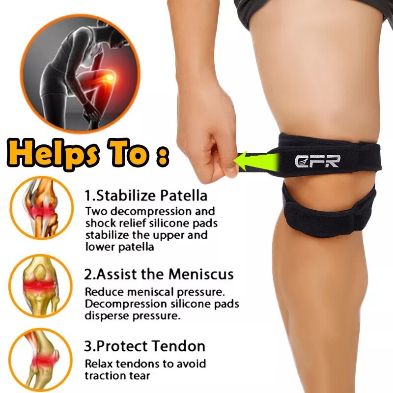 Knee Brace Support Patella Stabilizer Strap Arthritis Tendon Pain Relief Wrap