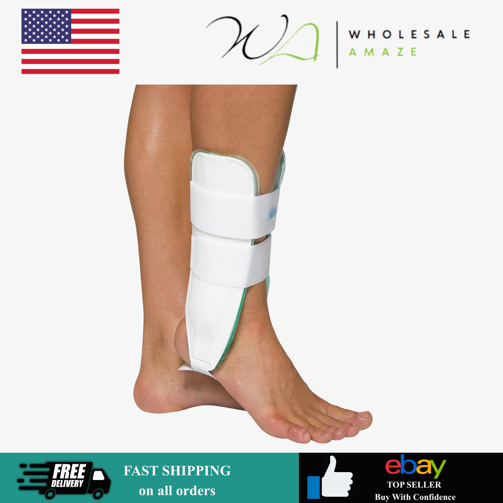 Aircast Air-Stirrup Ankle Support Brace, pediatric, Right Foot, X-Small