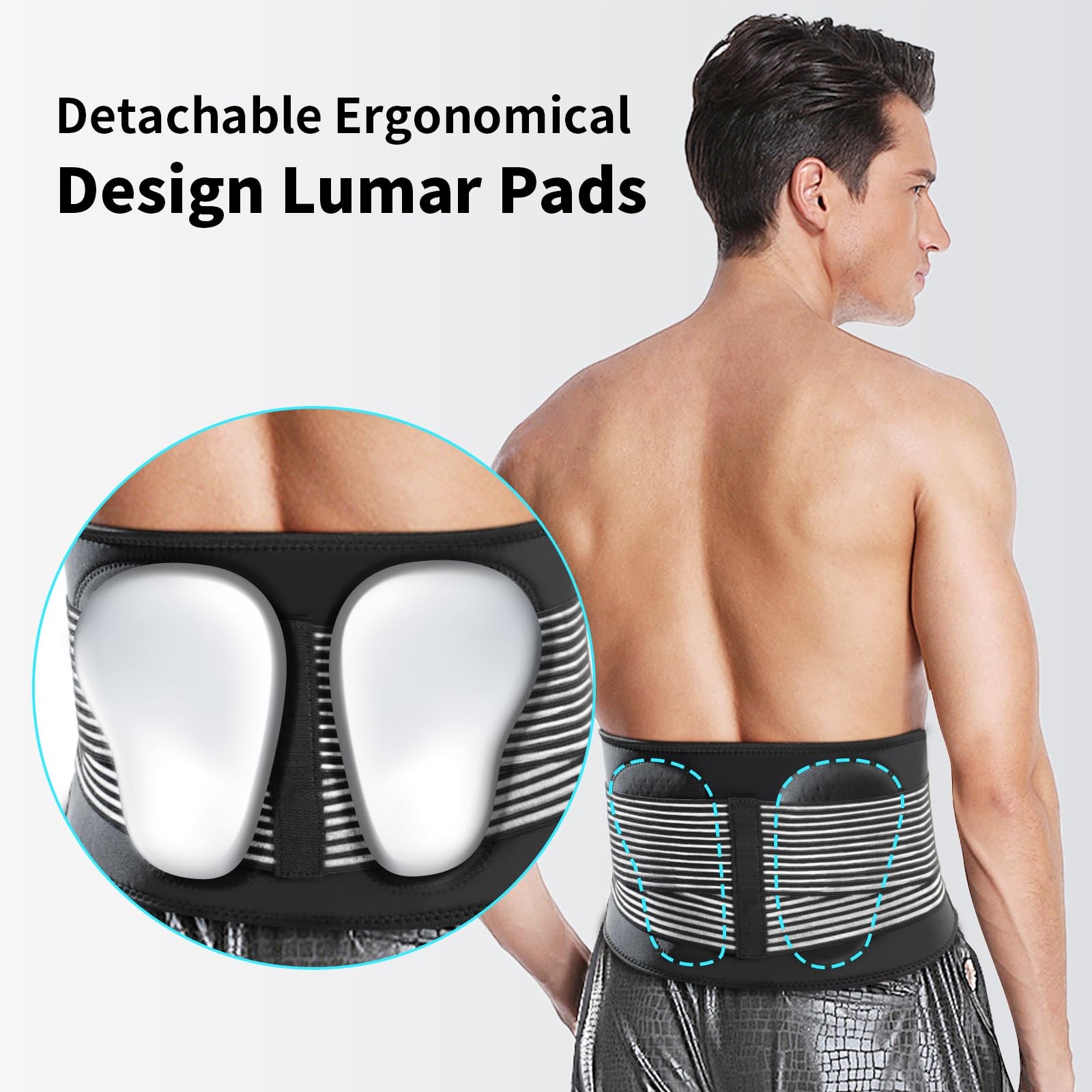 ® Back Brace Lower Back Pain Relief – Back Brace for Women and Men Under Clot…