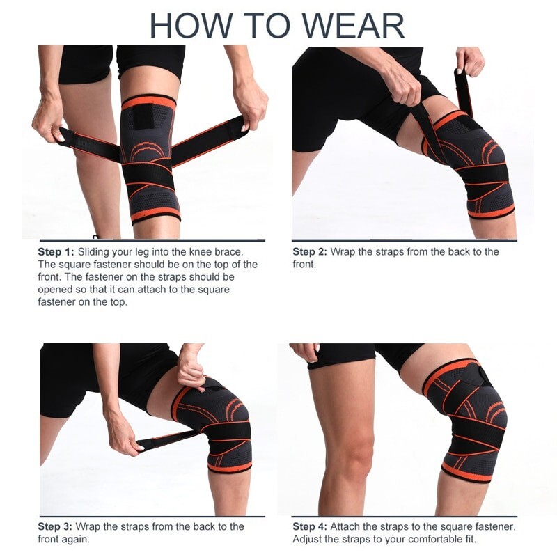 Knee Pad Elastic Bandage Support Protector for Fitness Sport Running Arthritis
