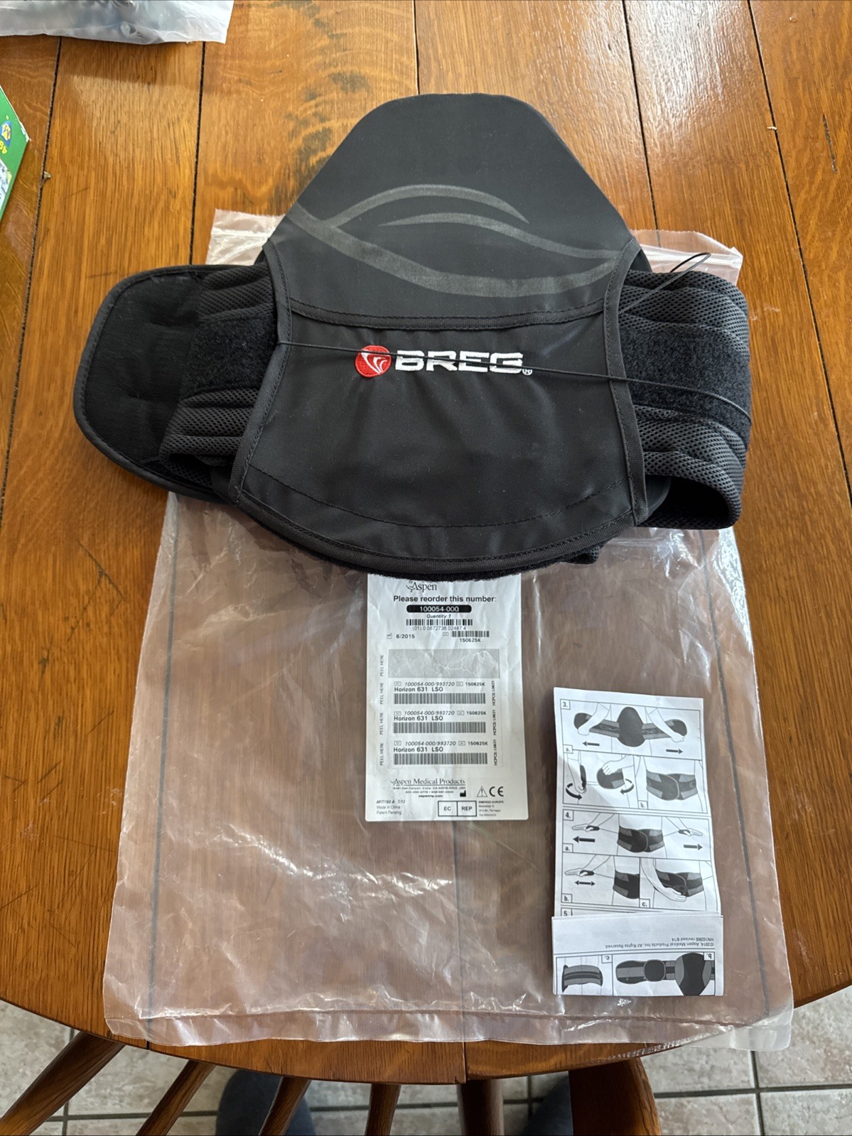 Aspen Horizon Back Brace 631 LSO Lopro – 100054-000 Custom Medical Brace, Breg