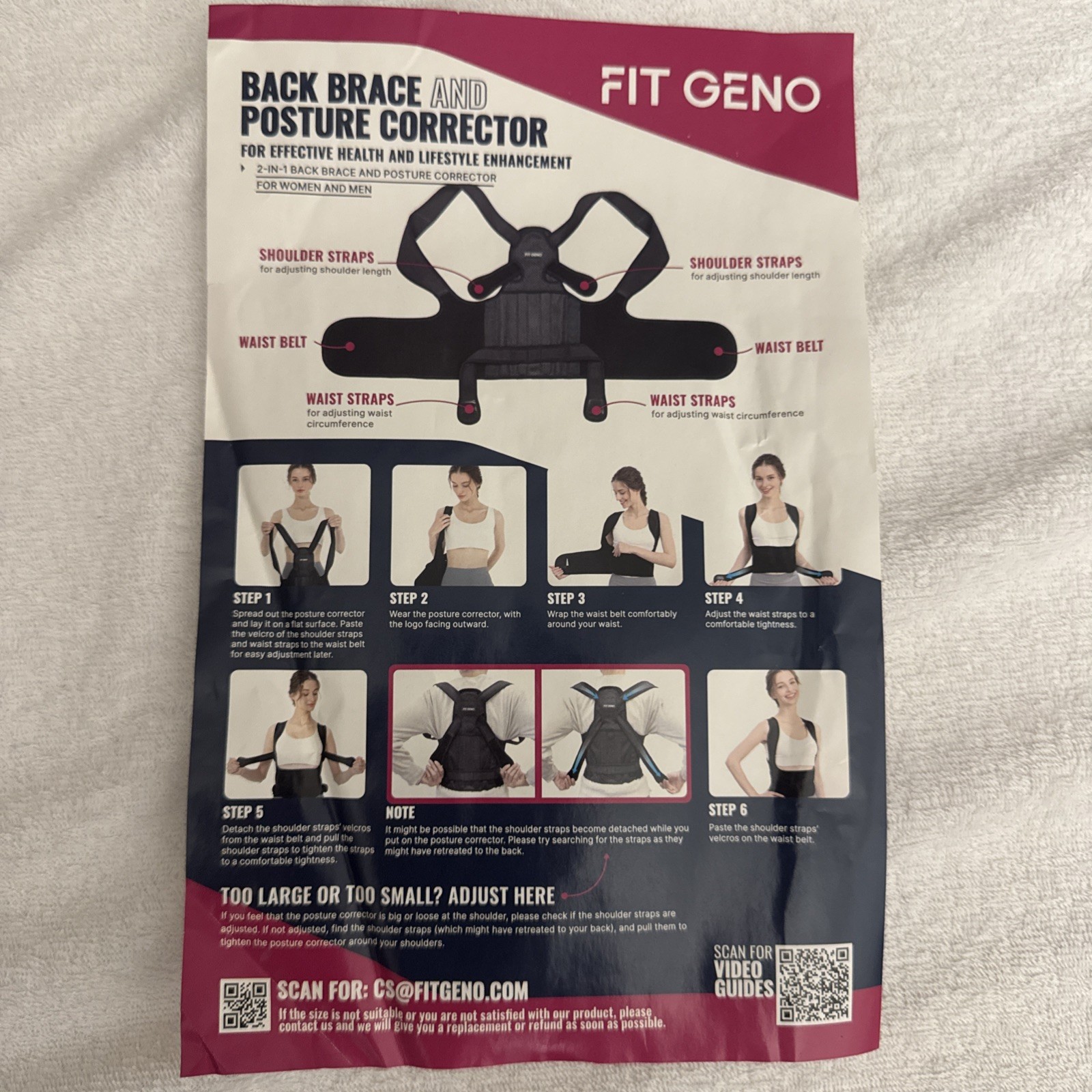 Unisex Adjustable Spinal Alignment Brace – Back Support & Posture Trainer