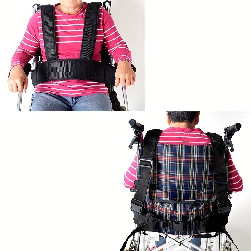 Adjustable Wheelchair Safety Belt, Elderly and Disabled Wheelchair Accessory