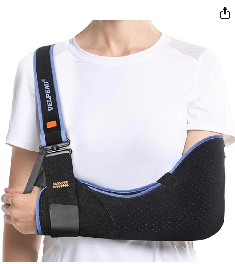 Velpeau Arm Sling Shoulder Immobilizer for Women and Men, fit Left or Right Arm,